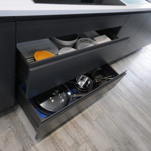 Pan-drawers-in-Matt-Graphite-Painted-Island