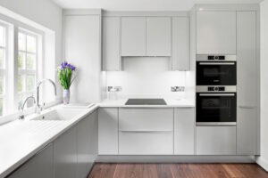 illusion of space from a white kitchen