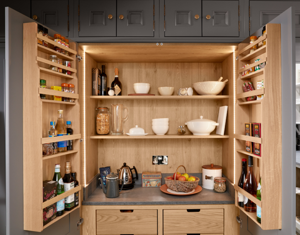 larder to decrease clutter and increase space in the kitchen 