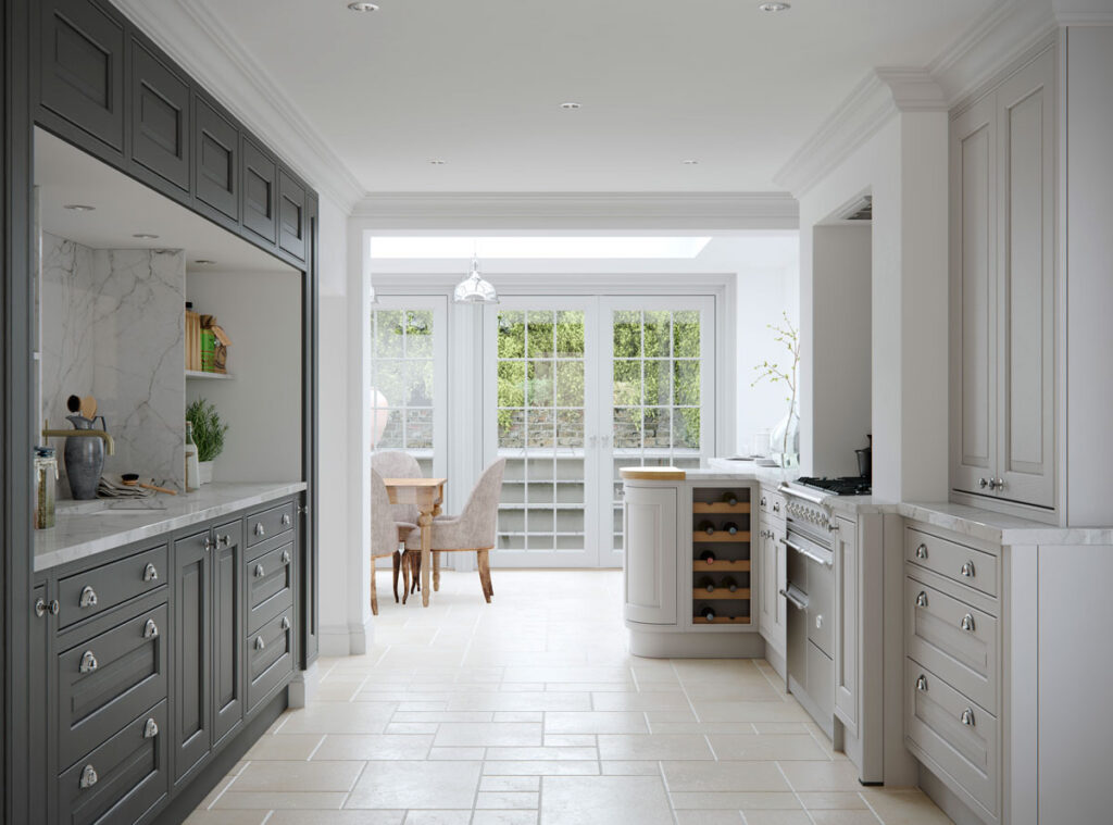 kitchen patio doors letting in sunlight 